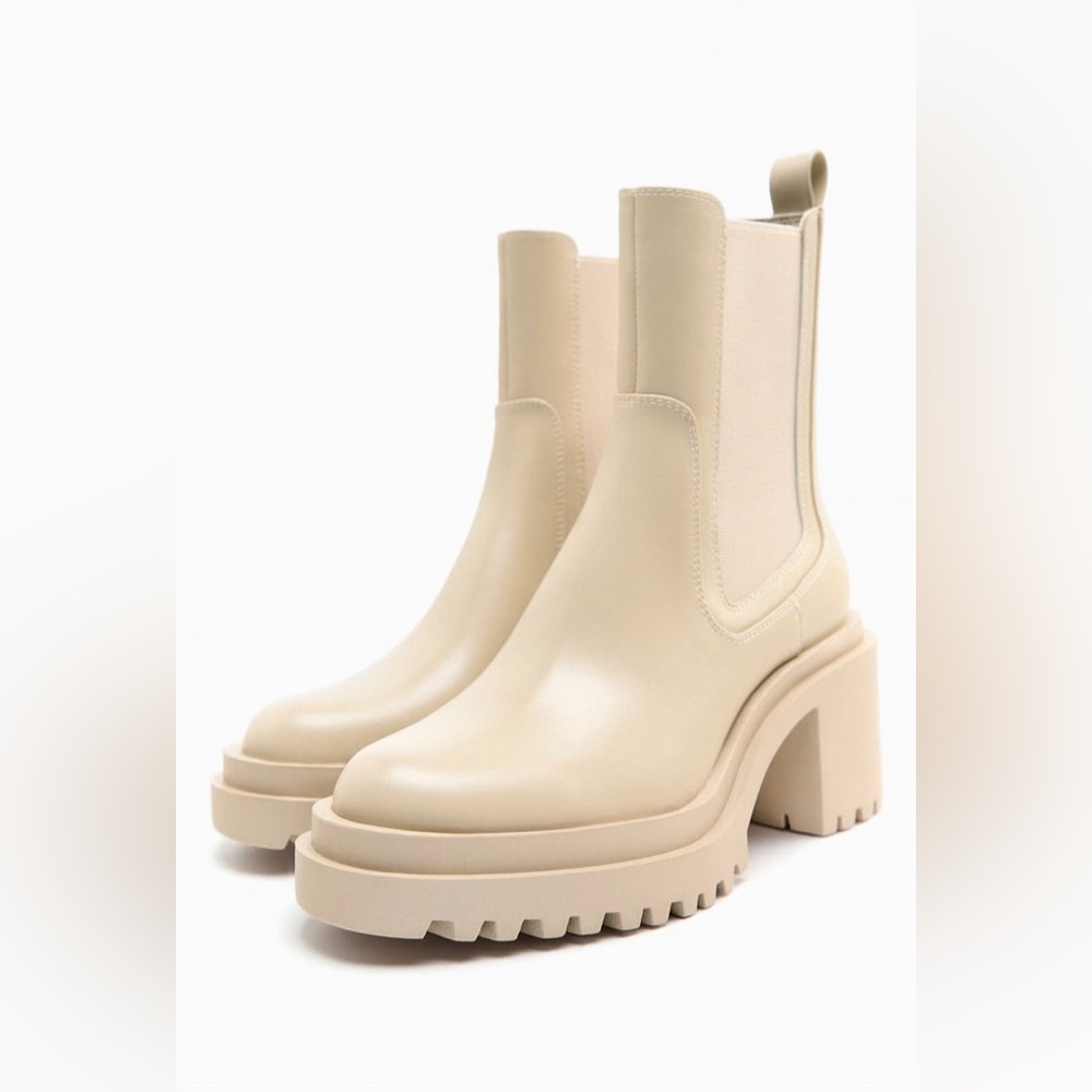 Zara Heeled Booties with Lug Soles